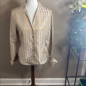 Striped Button-Up Shirt